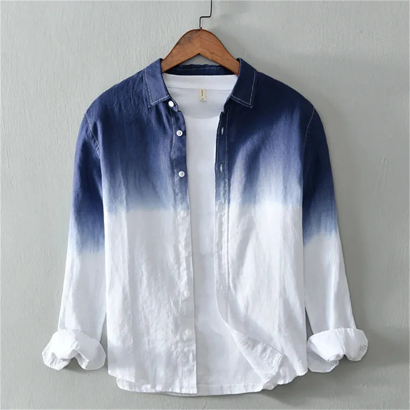 Aurora Crescent Linen Shirt